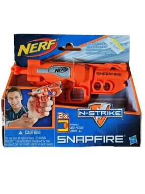 Nerf N-Strike Snapfire Blaster With 2 Darts Stealth-Sized Compact Ages 8+ Hasbro